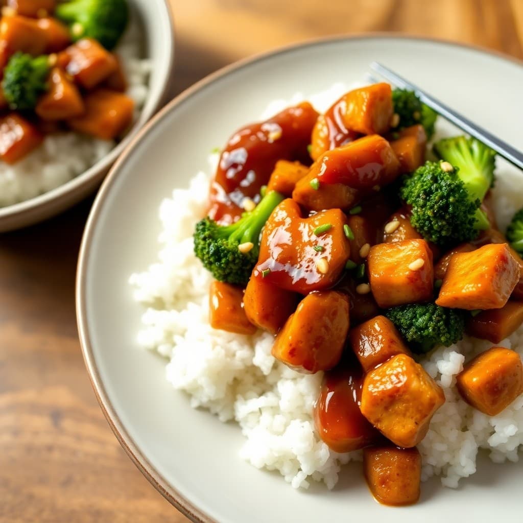 Teriyaki Chicken Bowls with Ginger Sesame Broccoli