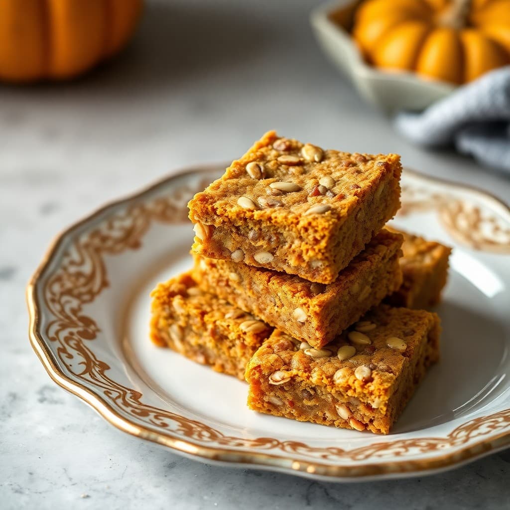 Autumn Keto Pumpkin Seed Bars