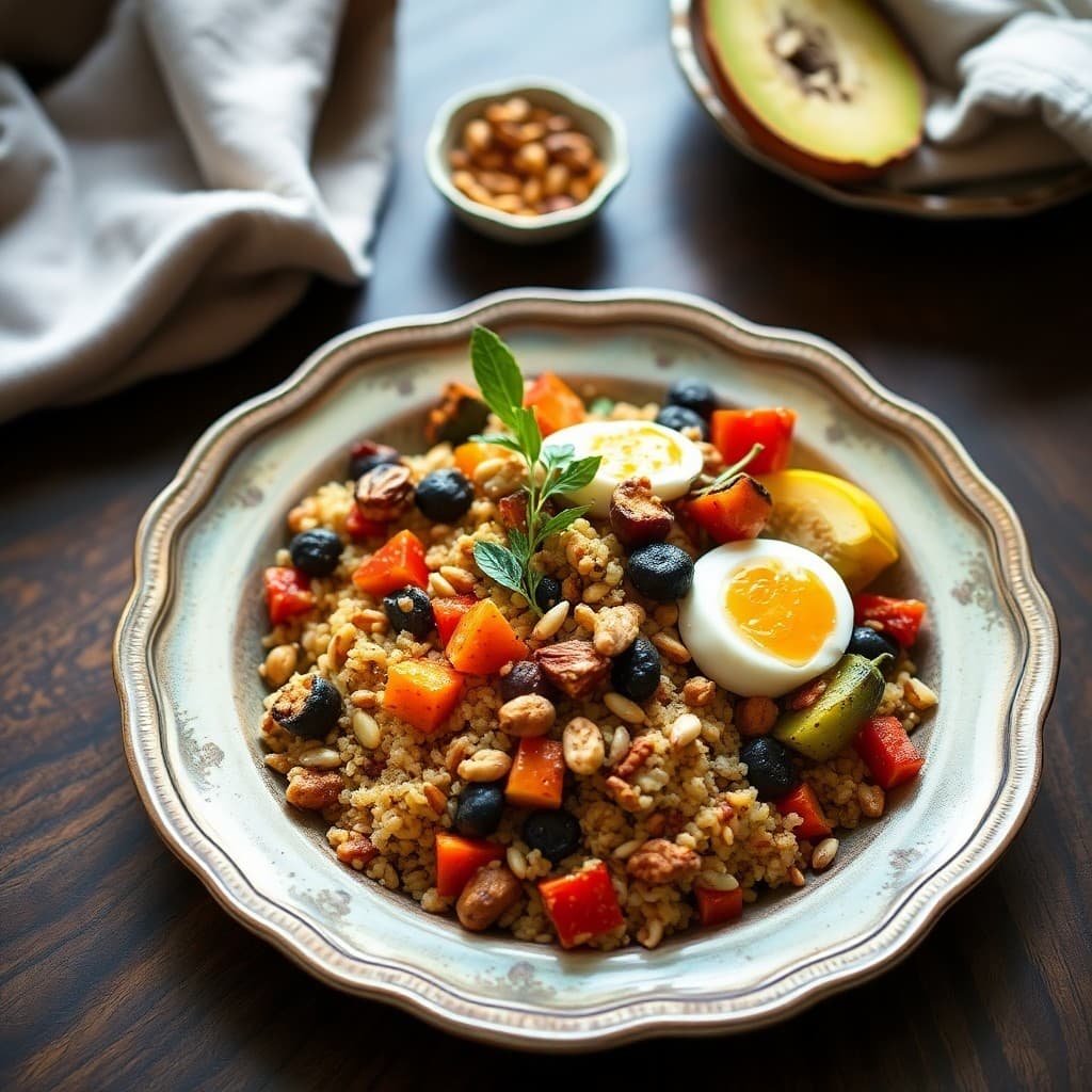 Winter Vegetable and Quinoa Breakfast Bowl