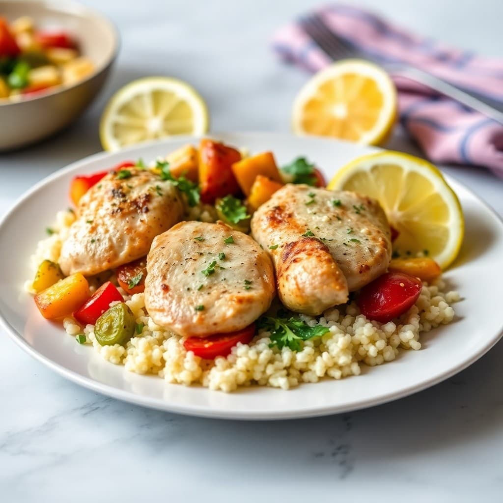 Mediterranean Lemon Chicken Bowls