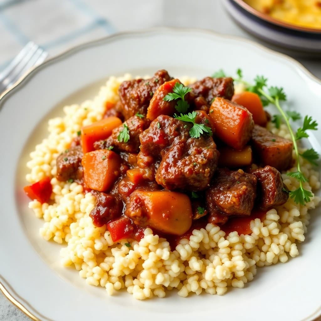 Zesty Moroccan Lamb Tagine with Couscous