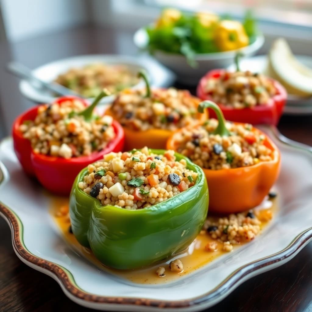 Vegetarian Quinoa Stuffed Bell Peppers