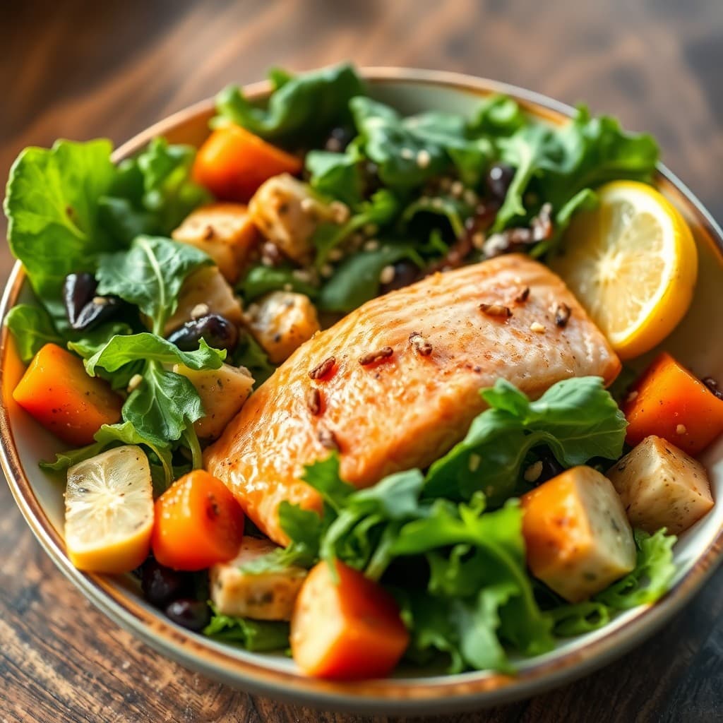 Protein-Packed Salmon Salad Bowl