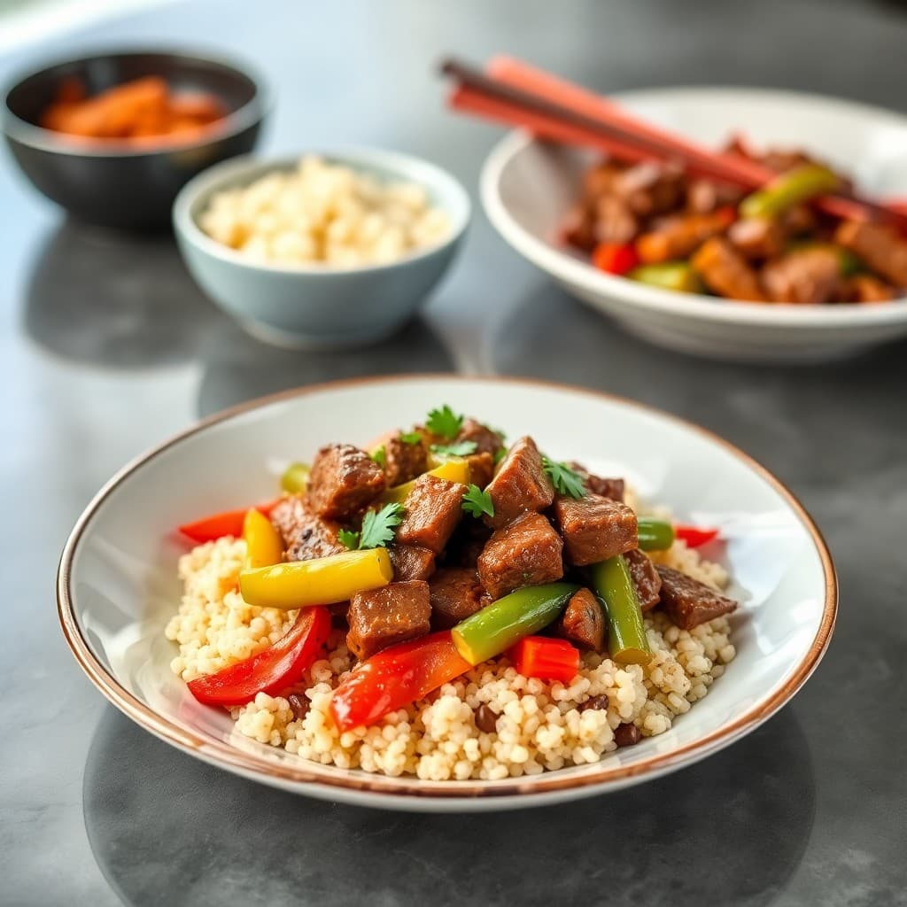 Spicy Peruvian Steak Stir-Fry with Quinoa