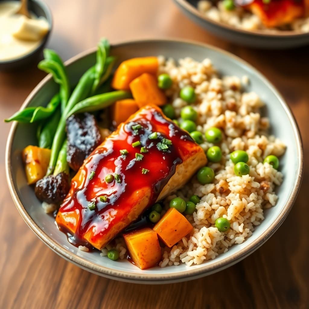 Spicy Miso Glazed Salmon Bowls