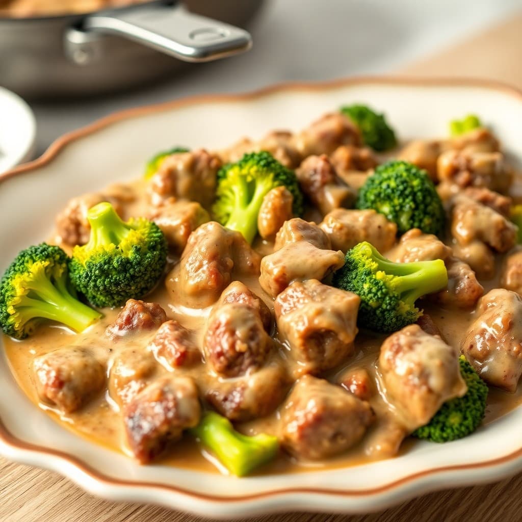Creamy Beef and Broccoli Skillet