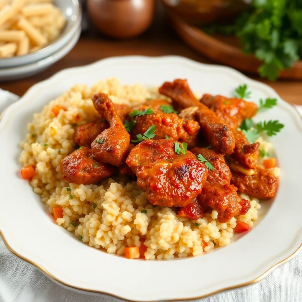 Zesty Moroccan Chicken Tagine with Apricot Couscous