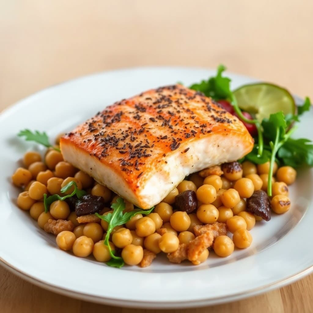 Mediterranean Roasted Salmon and Chickpea Bowls