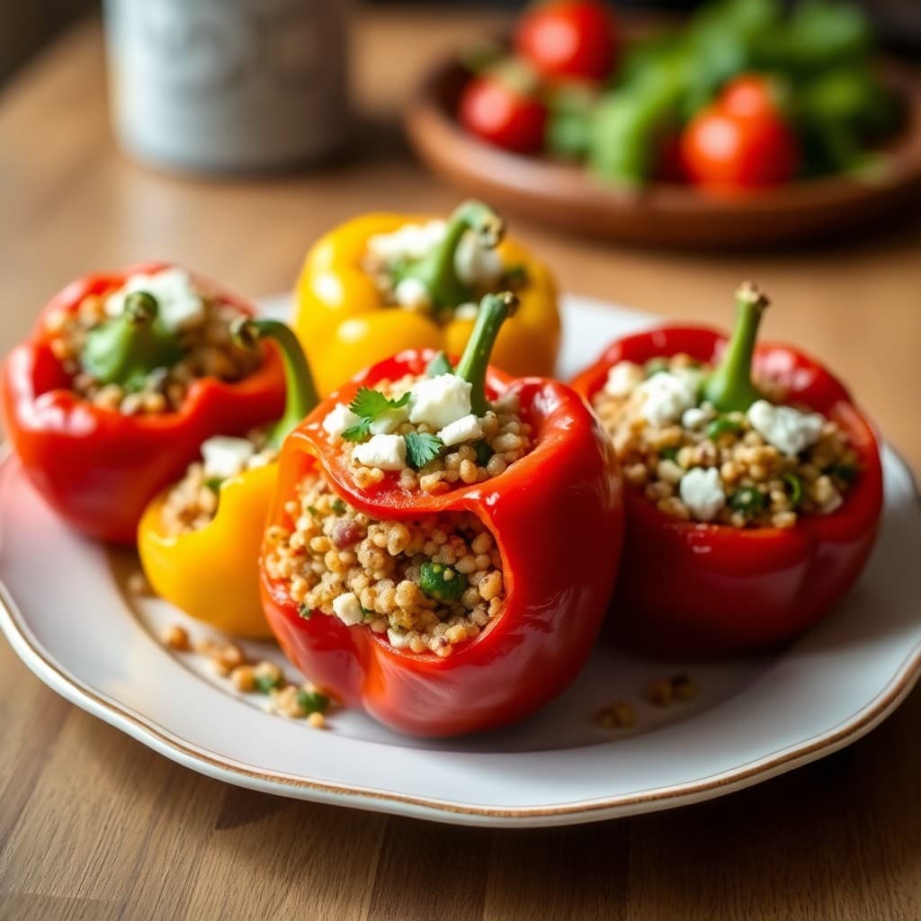 Vibrant Veggie Quinoa Stuffed Peppers