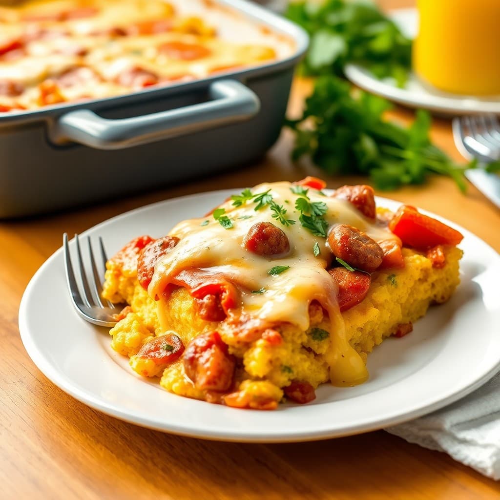 Italian Breakfast Polenta Bake