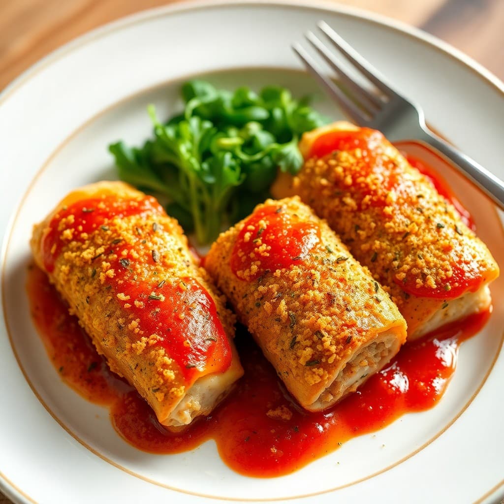 Garlic Herb Chicken Parm Roll-Ups