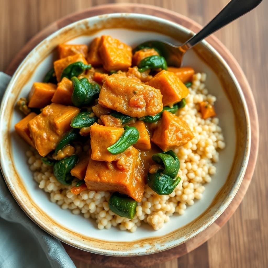 Senegalese Peanut Butter Seitan Stew with Millet