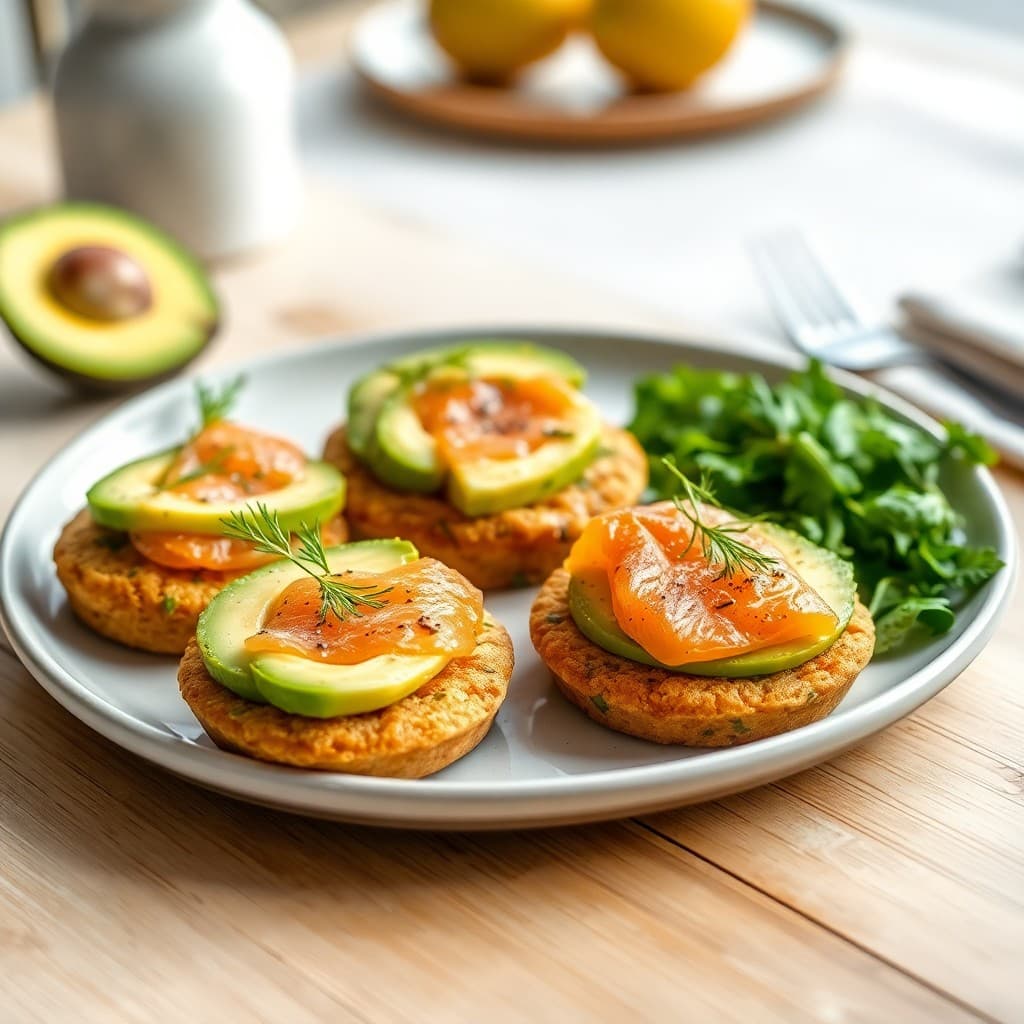 Savory Smoked Salmon and Avocado Breakfast Bites