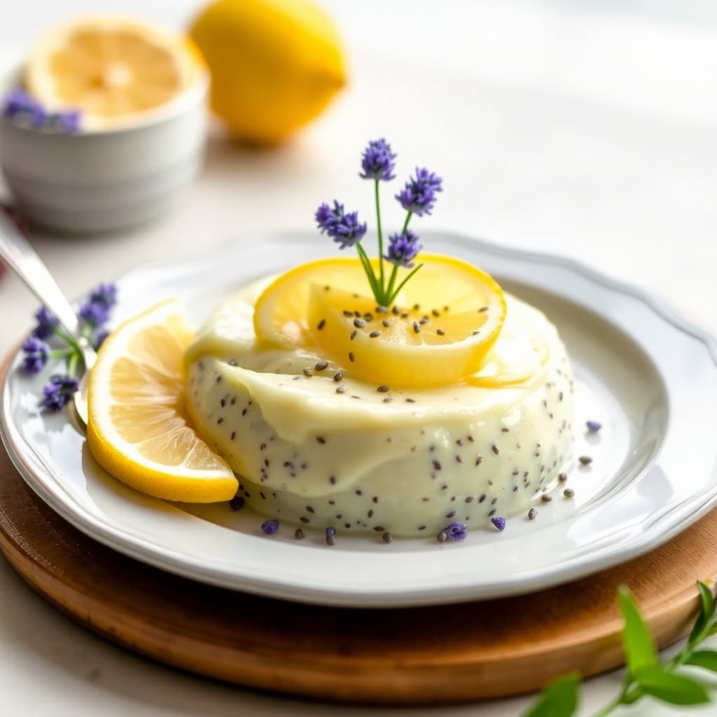 Creamy Lemon Lavender Chia Pudding