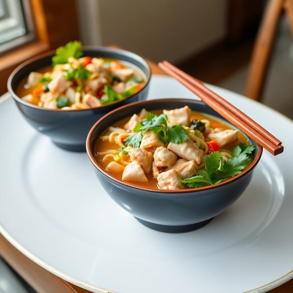 Vibrant Vietnamese Chicken Pho Bowls