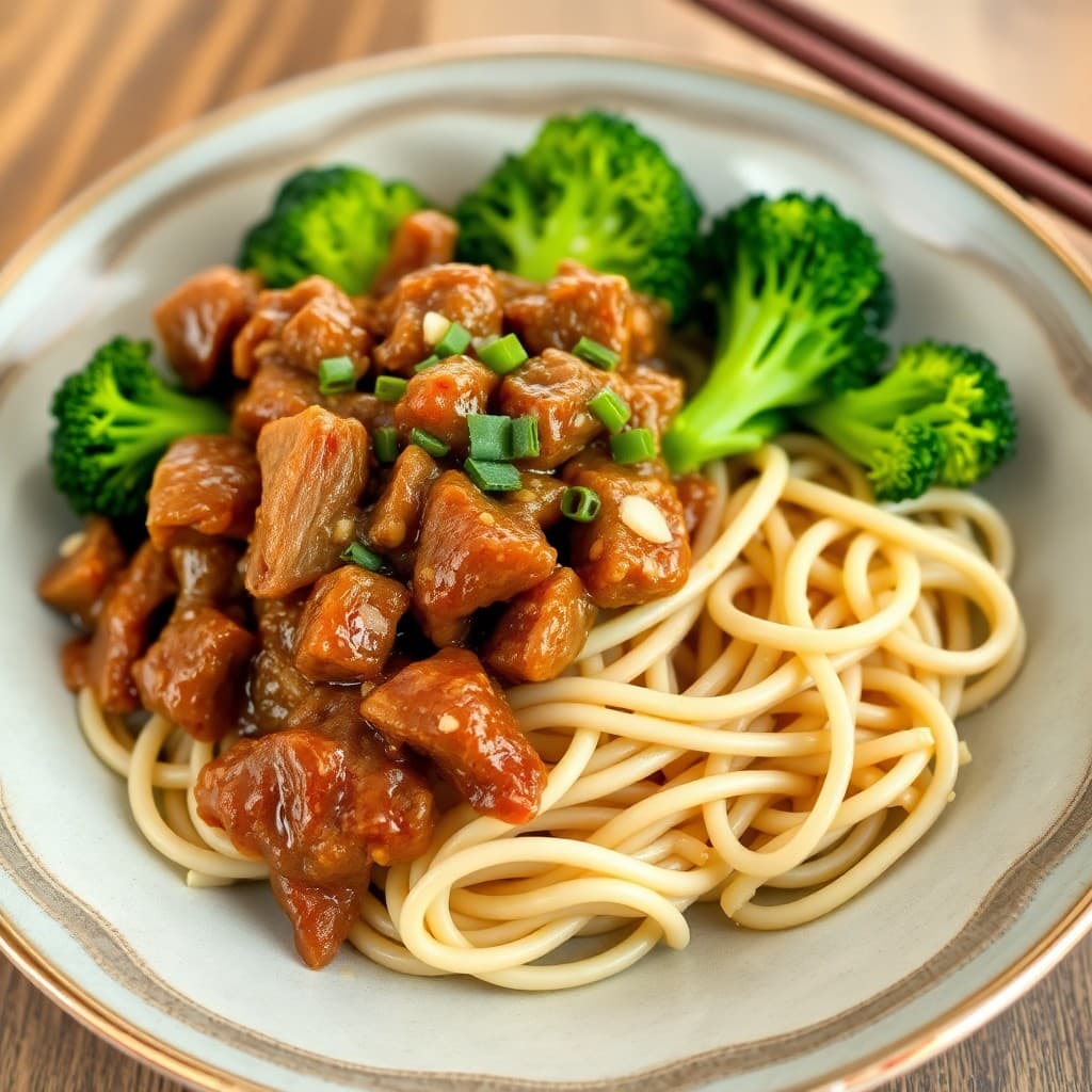 Sichuan Beef and Broccoli Noodle Bowls