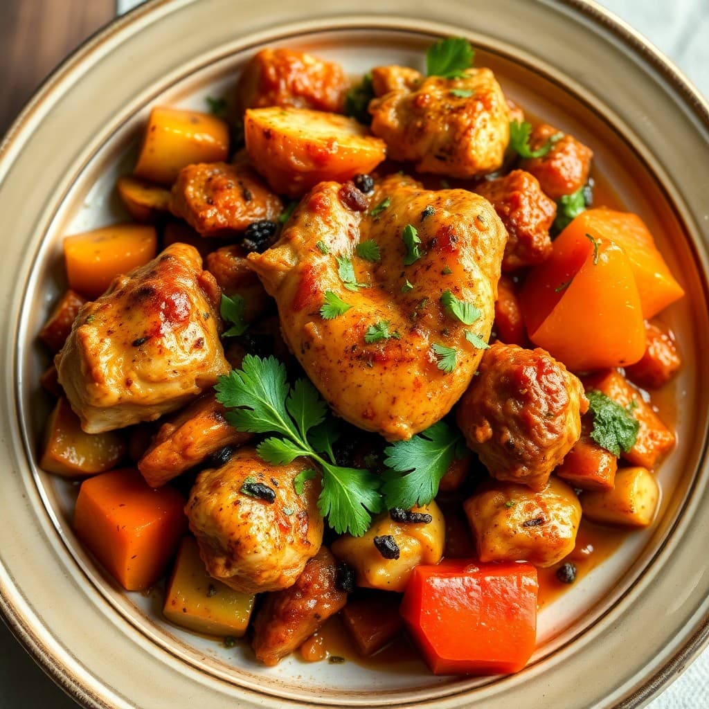 Moroccan-Spiced Chicken and Vegetable Tagine