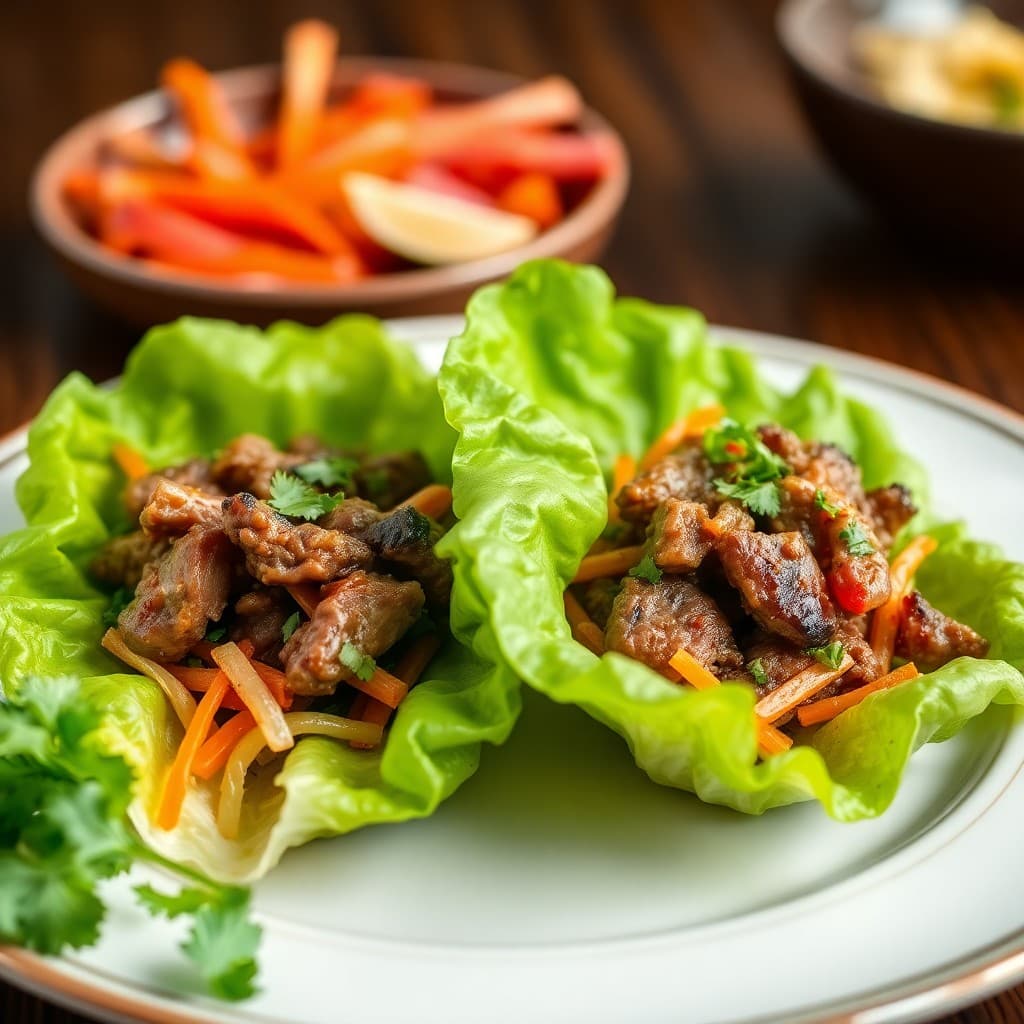 Korean BBQ Beef Lettuce Wraps