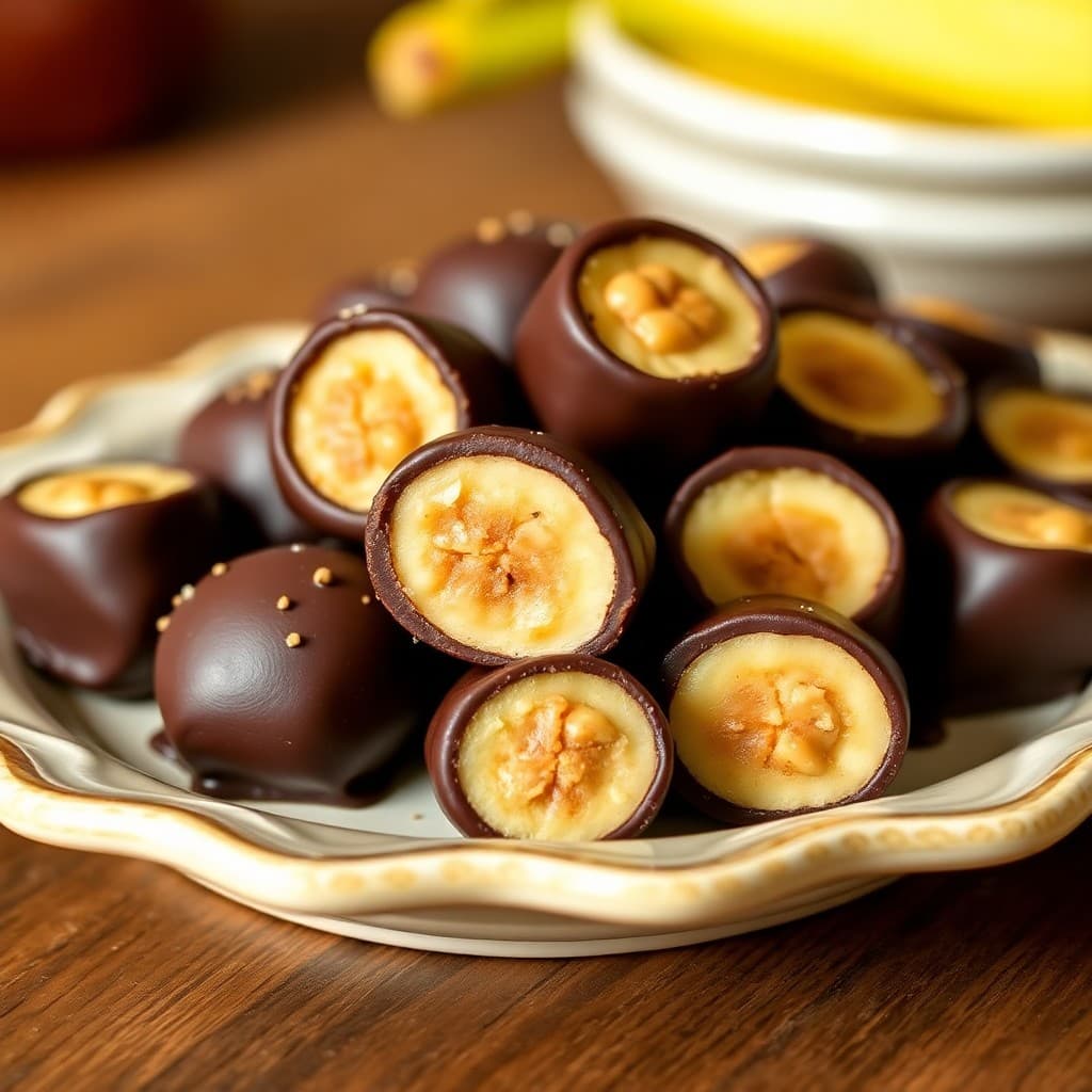 Chocolate Peanut Butter Banana Bites