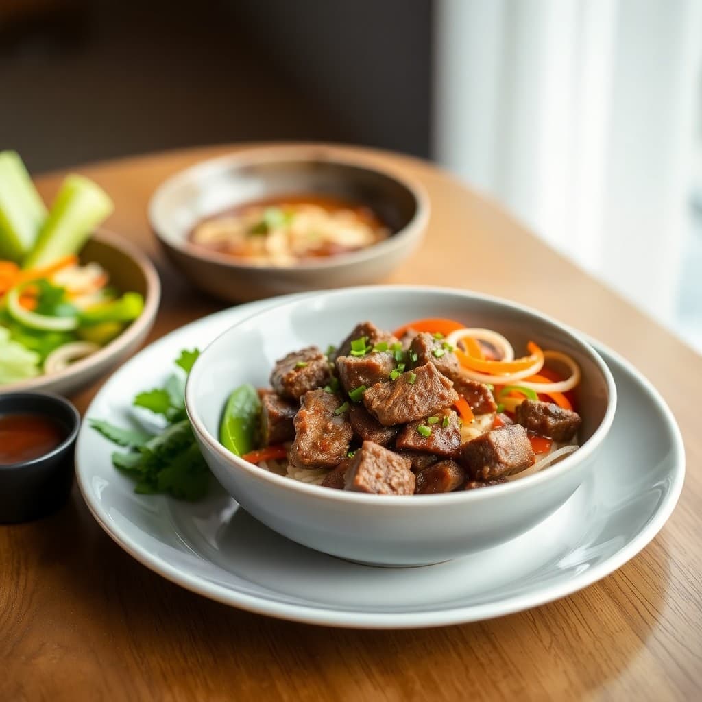 Korean BBQ Beef Bibimbap Bowls