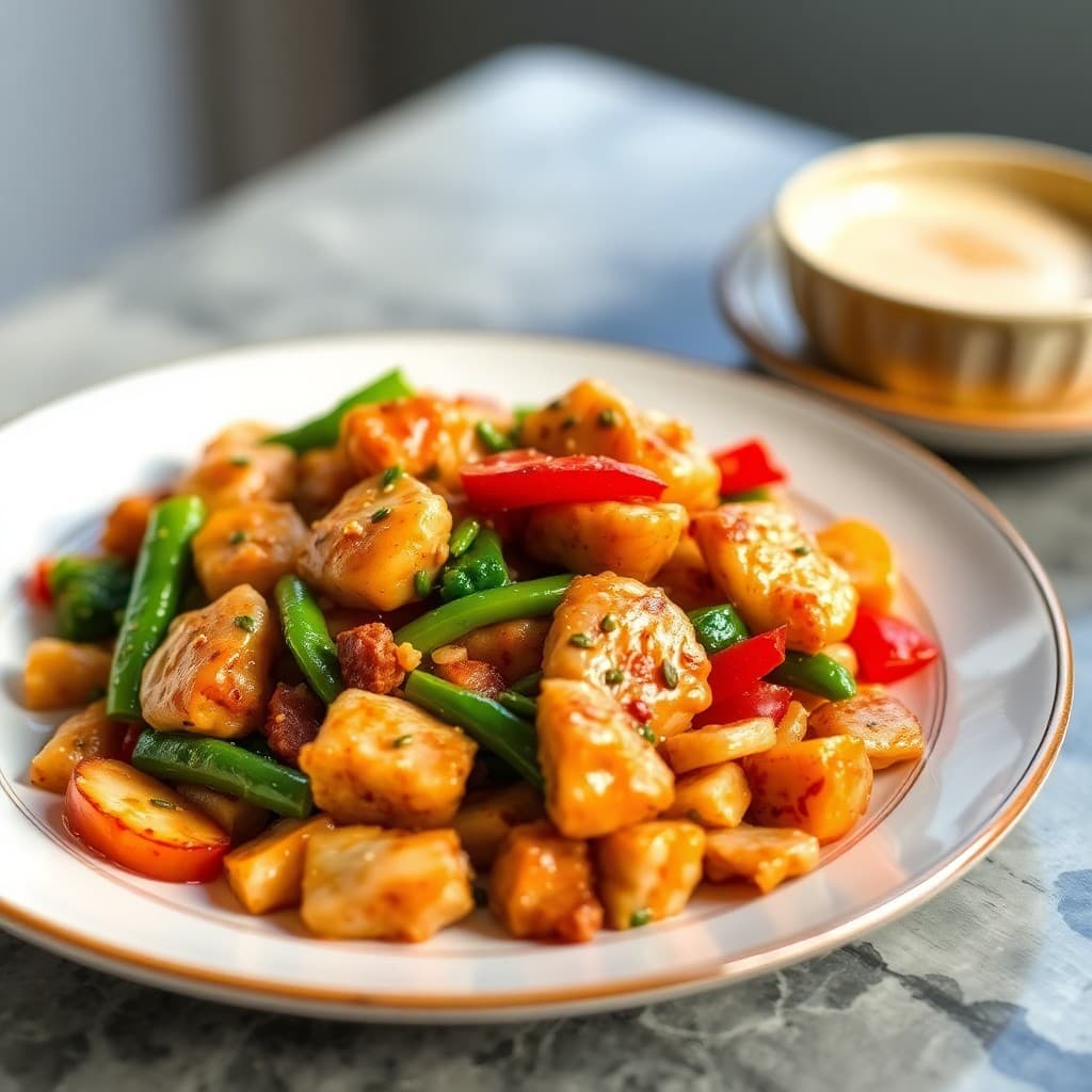Spicy Garlic Ginger Chicken Stir-Fry