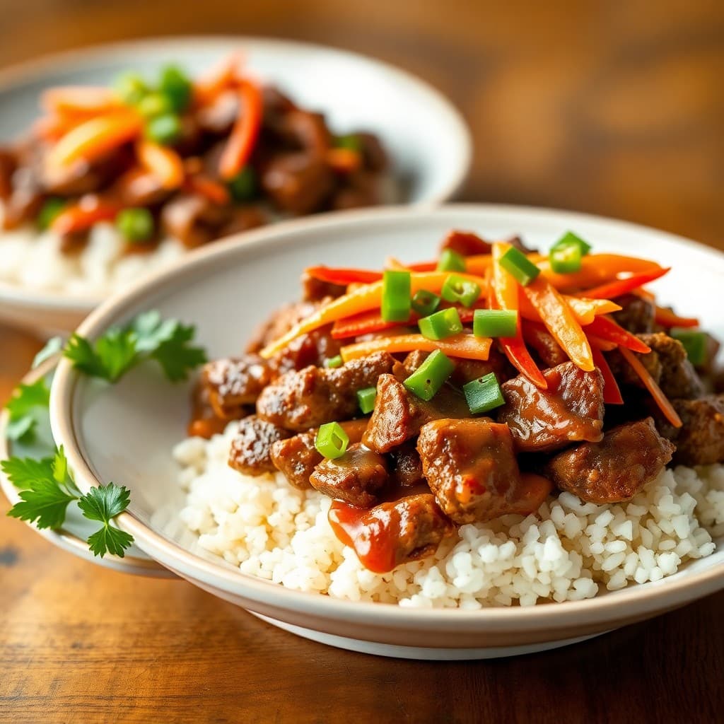 Spicy Korean Beef Rice Bowls