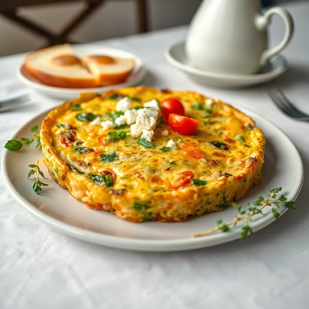 Mediterranean Breakfast Vegetable Frittata