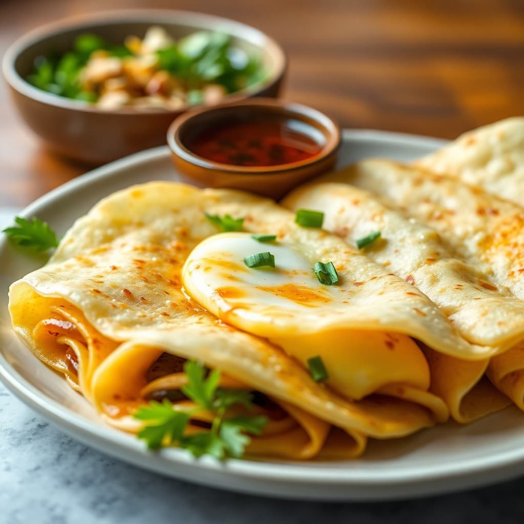 Vietnamese Caramelized Egg & Scallion Breakfast Crepes