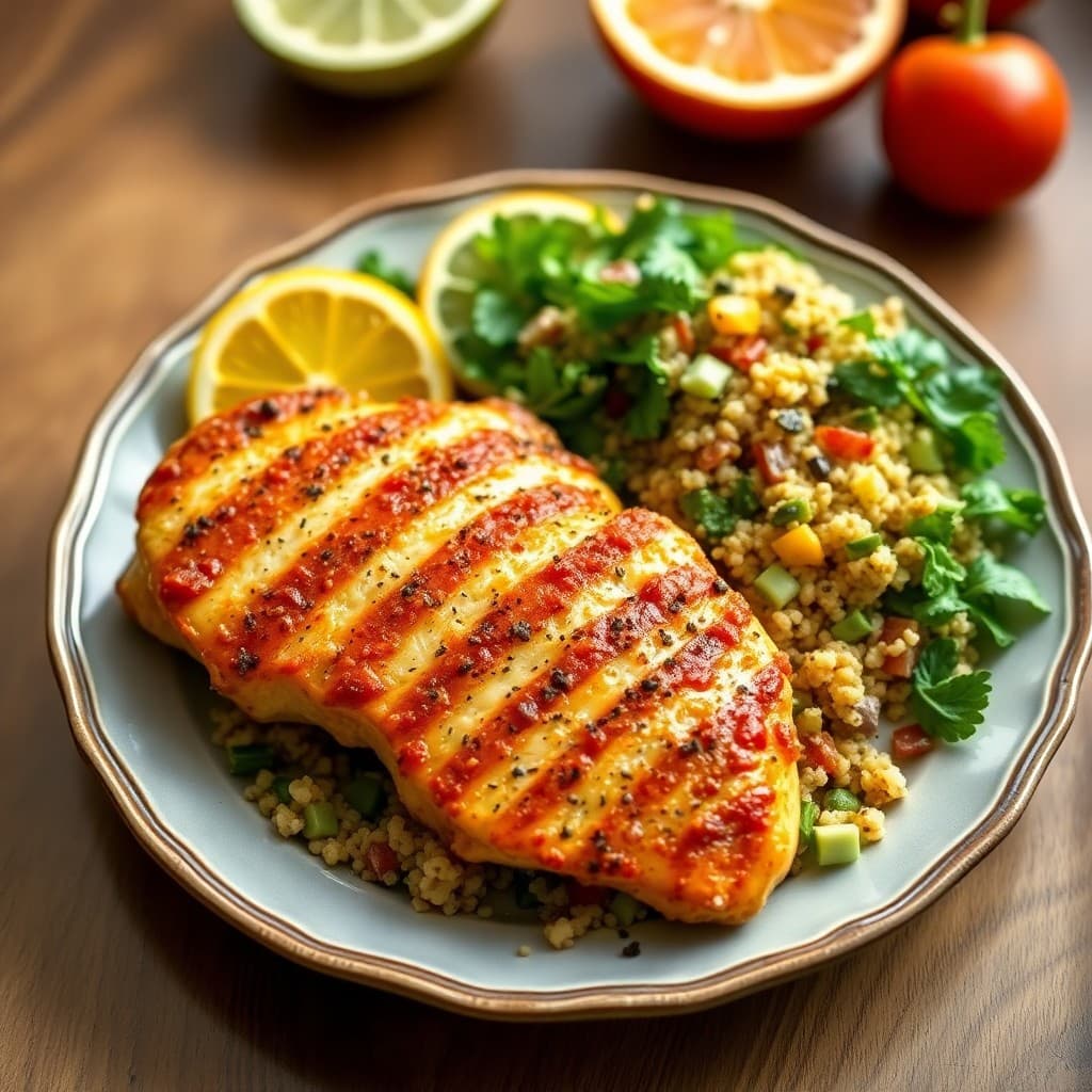 Zesty Citrus Chicken with Quinoa Salad