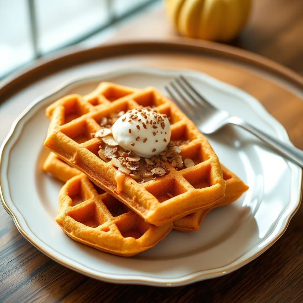Keto Pumpkin Spice Waffles