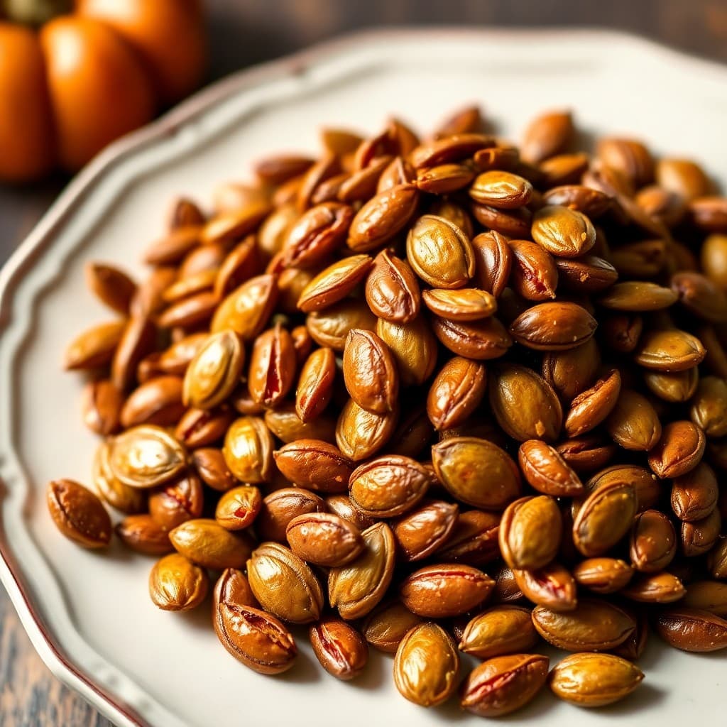 Roasted Pumpkin Seeds with Spiced Butter