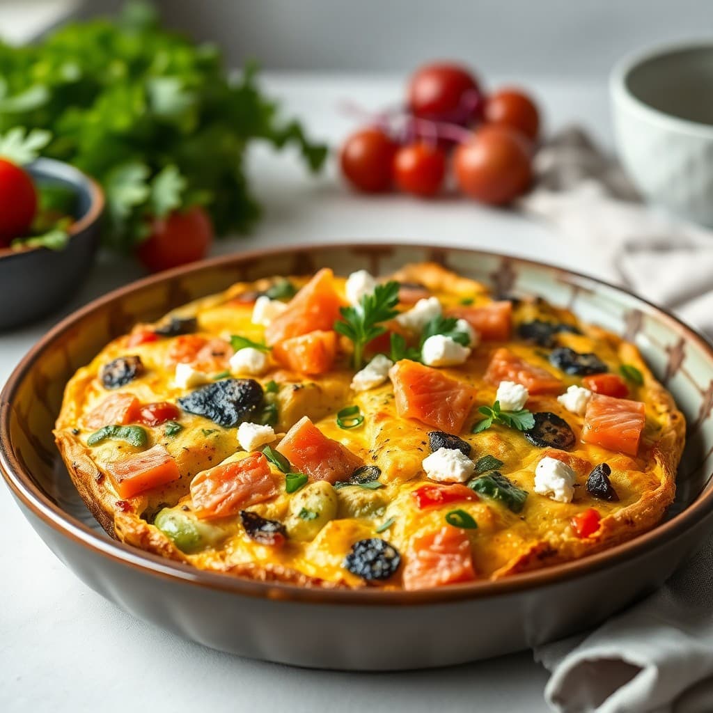 Zesty Mediterranean Breakfast Frittata