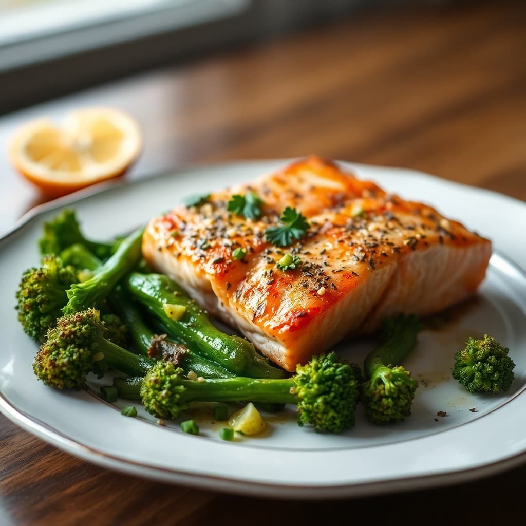 Paleo Roasted Salmon and Broccolini