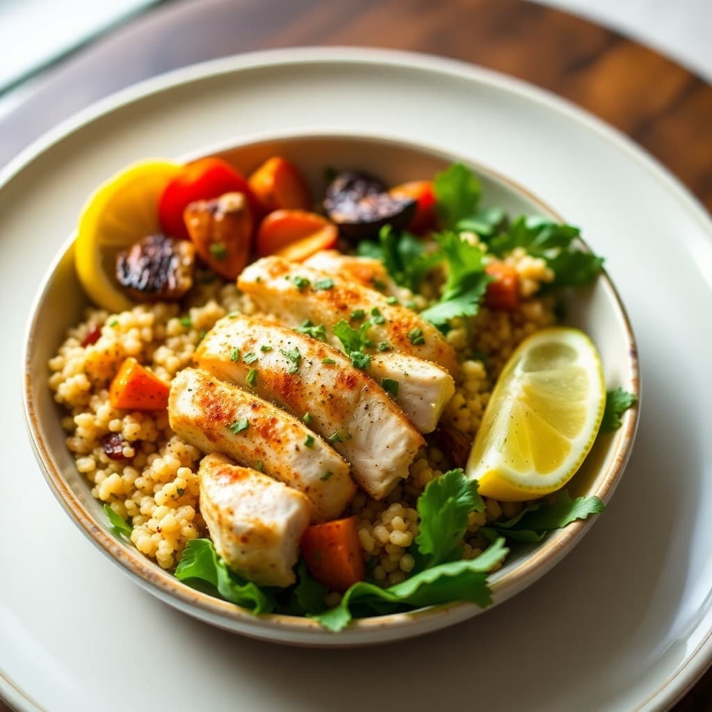 Zesty Lemon Chicken Quinoa Bowls
