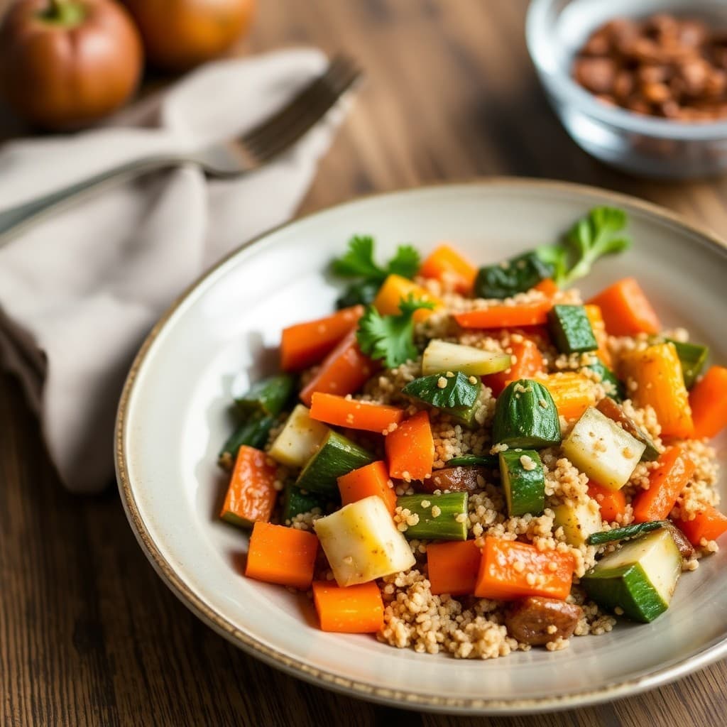 Autumn Vegetable Stir-Fry with Quinoa