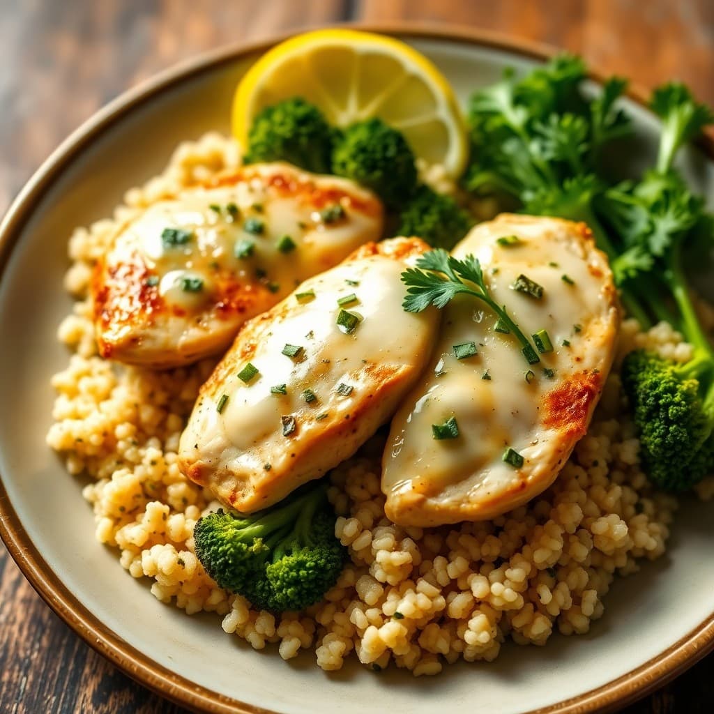 Garlic Lemon Chicken Piccata Bowls
