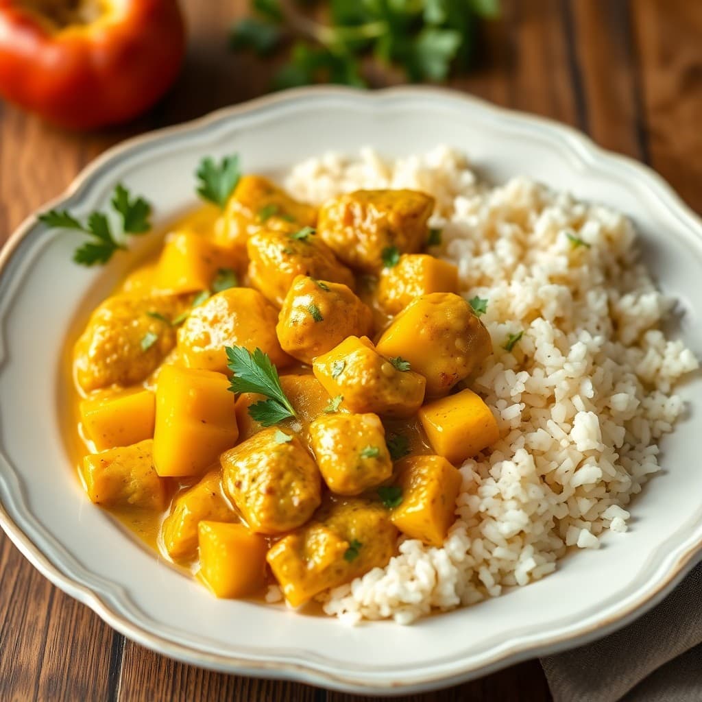 Mango Coconut Curry Chicken