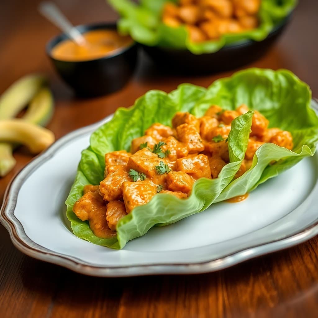 Chicken Tikka Masala Lettuce Wraps