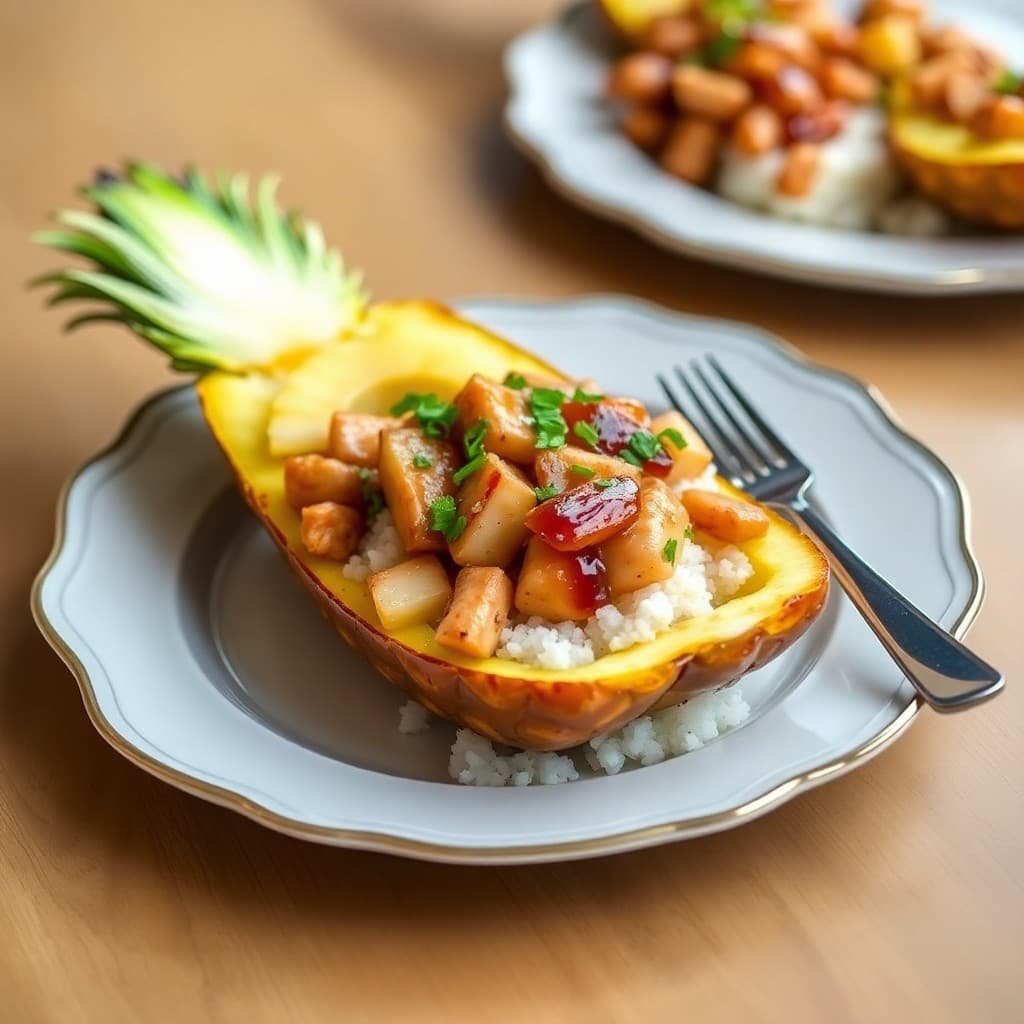 Teriyaki Chicken Pineapple Bowls