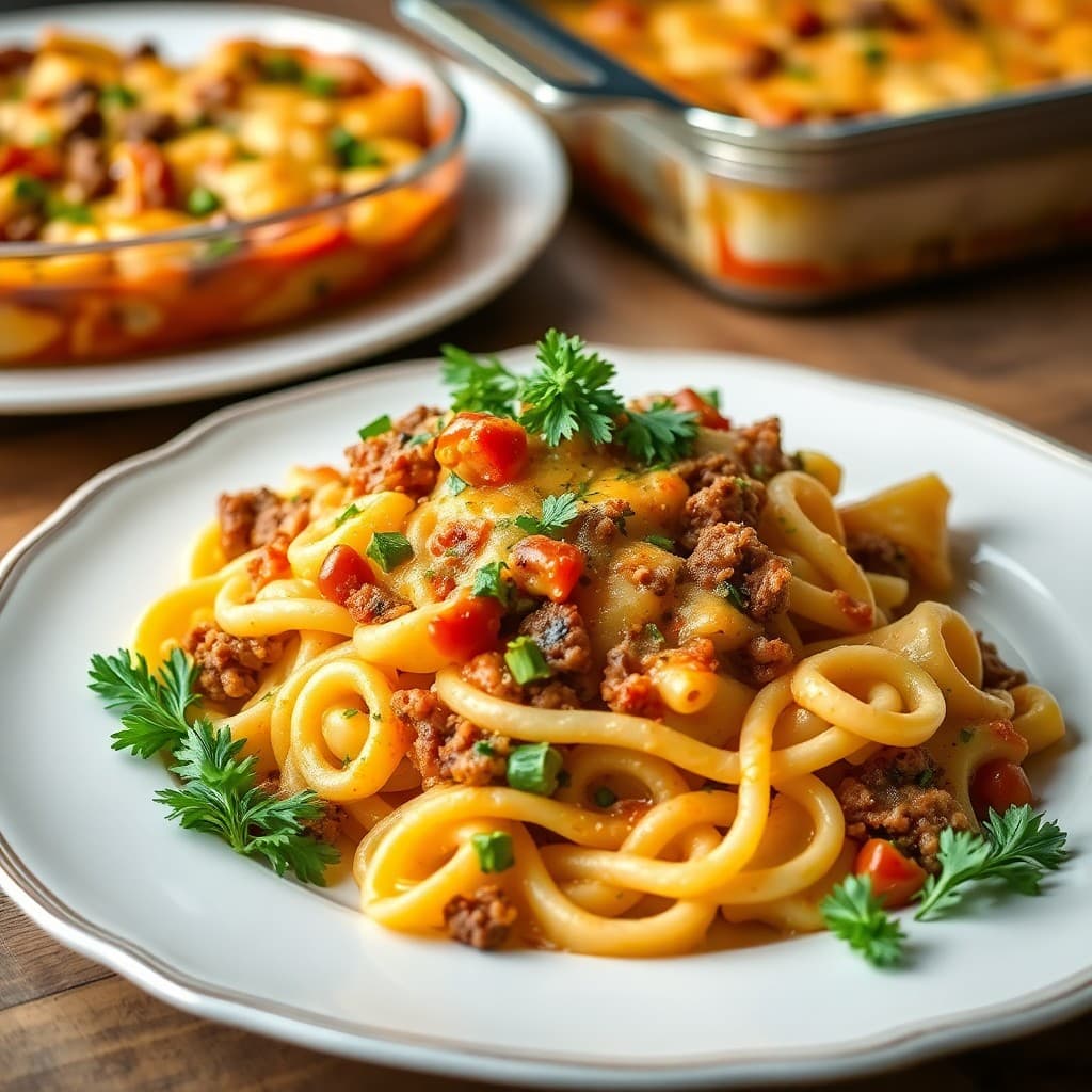 Beefy Veggie Pasta Bake