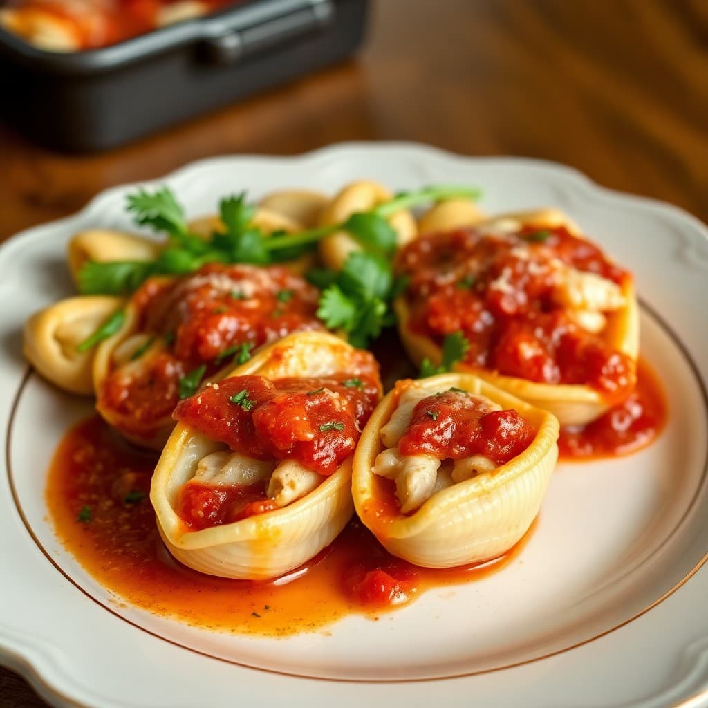 Baked Chicken Parmesan Stuffed Shells