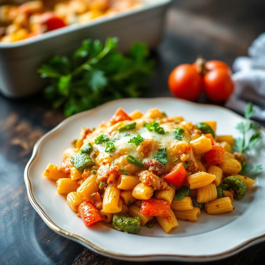 Autumn Harvest Veggie Pasta Bake