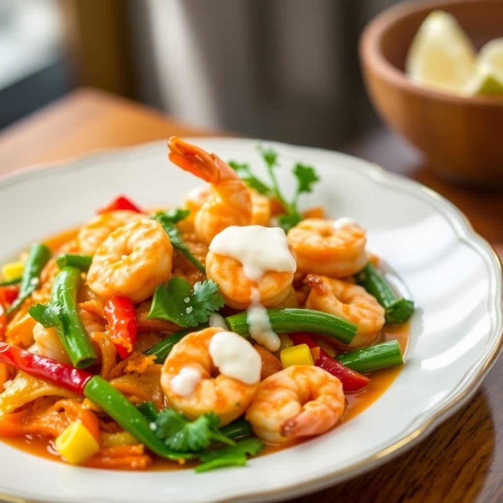 Sizzling Thai Coconut Shrimp Stir-Fry