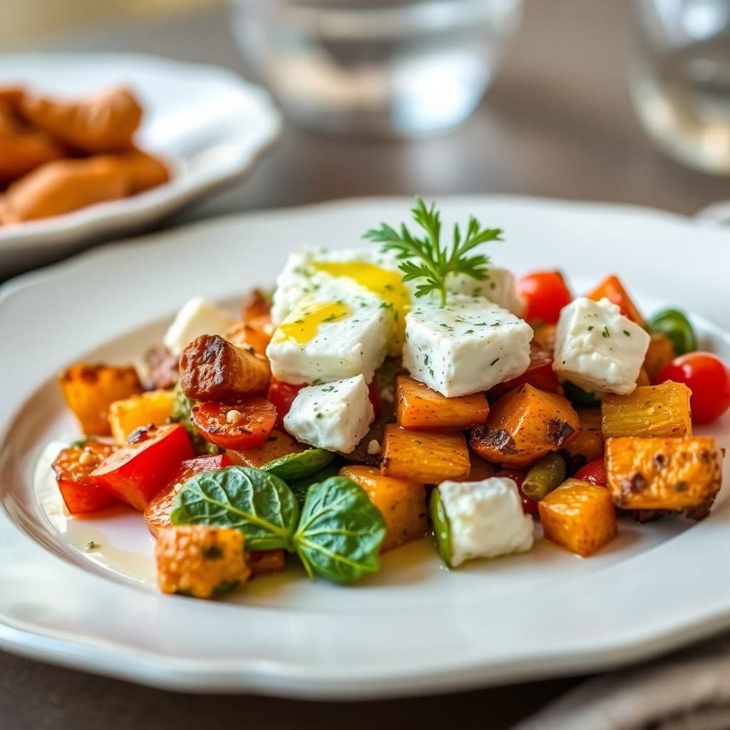 Mediterranean Baked Feta with Roasted Vegetables