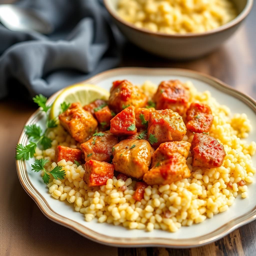 Moroccan Lemon Chicken Tagine with Couscous