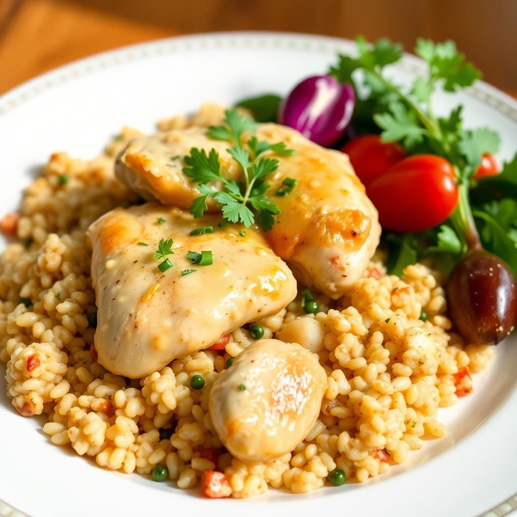 Zesty Lemon Chicken with Mediterranean Bulgur