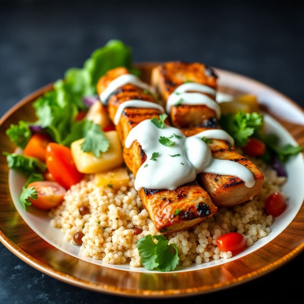 Zesty Mediterranean Chicken Souvlaki Bowls