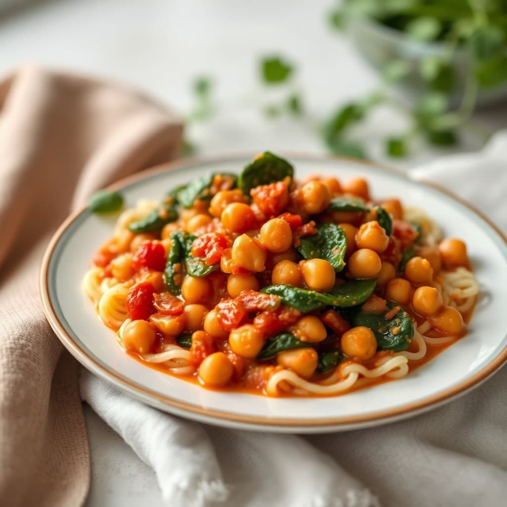 Mediterranean Chickpea and Spinach Stew