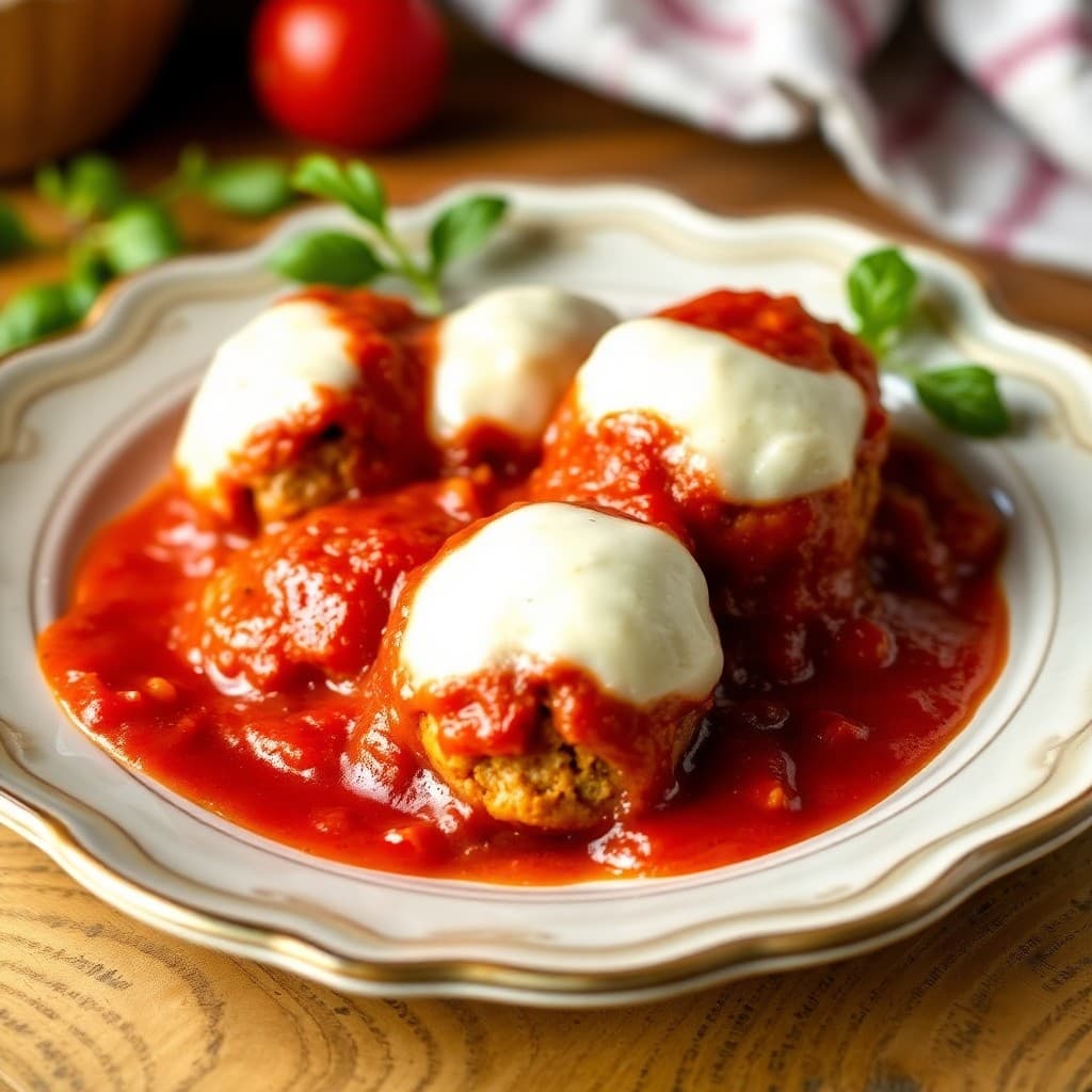 Zesty Italian Chicken Parmigiana Meatballs