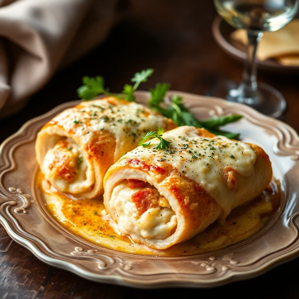 Garlic Parmesan Chicken Rollatini
